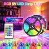 LED Strip Light USB Adjustable Brightness and Color-Changing Flexible Diode Ribbon for TV Backdrop Party Stage Decor Lighting