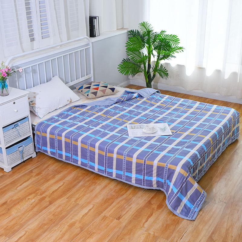 Print Summer Cooling Quilt Lightweight Breathable Thin Bedspread Soft Washable Comforter for Bedroom, Sofa, Dorm, All-Season Use