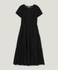 Teuwi Eppen Chiffon Elastic Waist Short Sleeve Long Dress