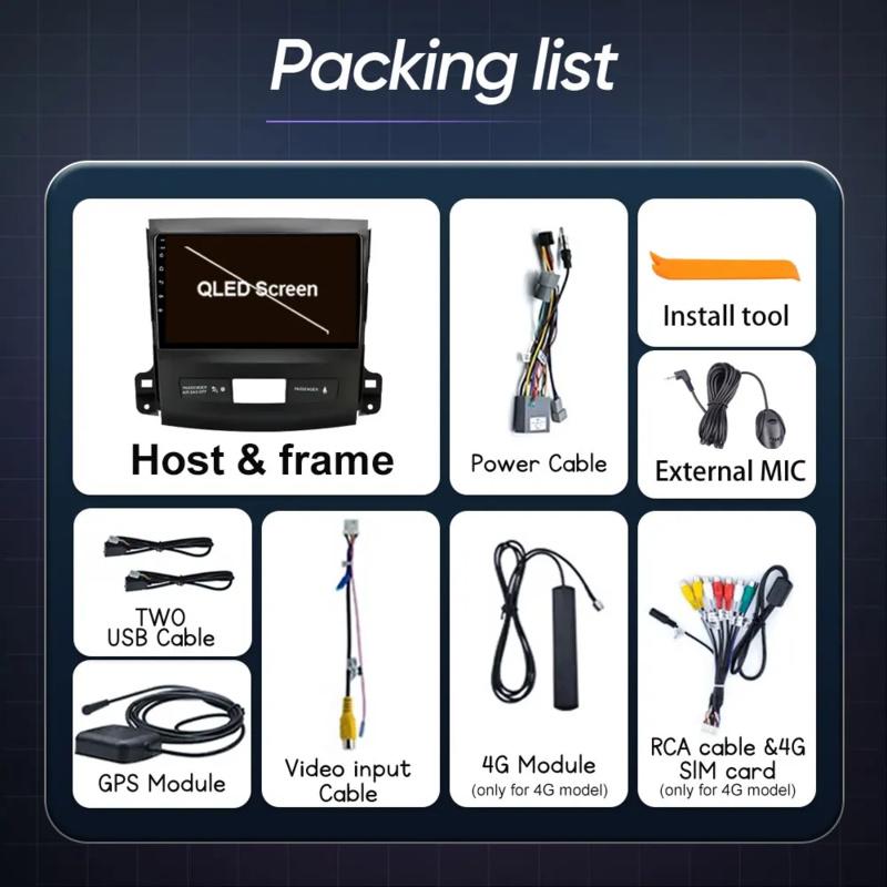 Android Car Radio Multimidia Player For Mitsubishi Outlander Xl 2 2005-2012 For Citroen C-Crosser For Peugeot 4007 2007-2013 DSP