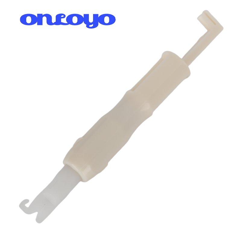 Blue And White Sewing Machine Needle Inserter Threader Automatic Threader Quick Sewing Threader Needle Changer Hold Sewing Tool 1PCS White
