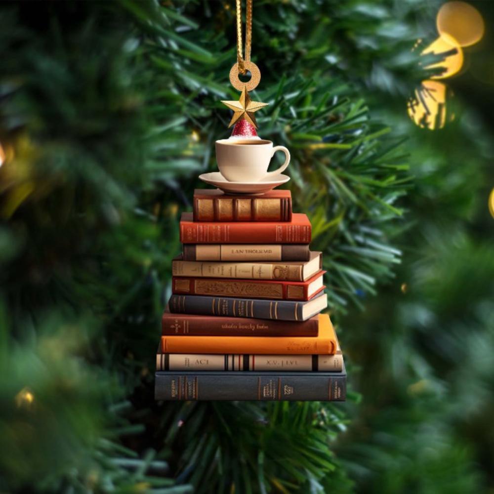 2D Acrylic Christmas Tree Hanging Ornaments Pendant Xmas Home Table Decor Gifts 2025 Happy New Year Decor