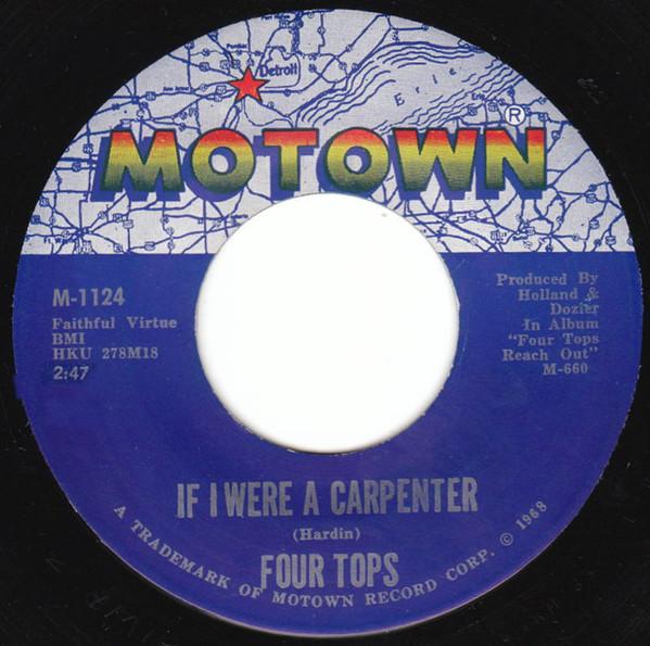 

7inch Record FOUR TOPS - If I Were A Carpenter / Wonderful B M1124 MOTOWN 1968 US Soul/Funk Used