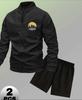 Men's Color Block Baseball Outfit with Shorts, Bold & Fashionable, Ideal for Outings & Gatherings