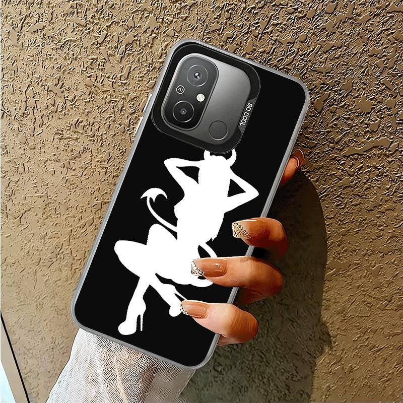 Devil Girl Silhouette Cool Shockproof Phone Case for Xiaomi Poco X7 X6 X5 X3 Pro F7 Ultra M8 Redmi 15C 15 14C 13C 12C 10C 13 12