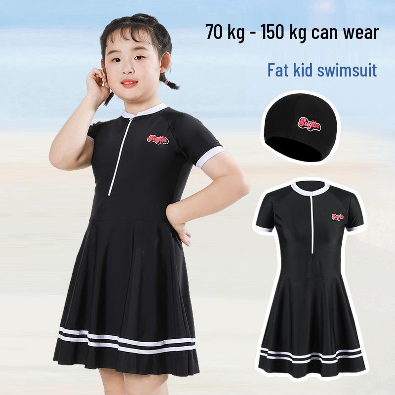 

Girls Plus Size One-Piece Swimsuit – Extra Wide, Loose Fit Summer Swimwear 150