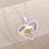 Elegant Rhinestone Heart Necklace for Mom - Simple Love Heart Design on Clavicle Chain for Women