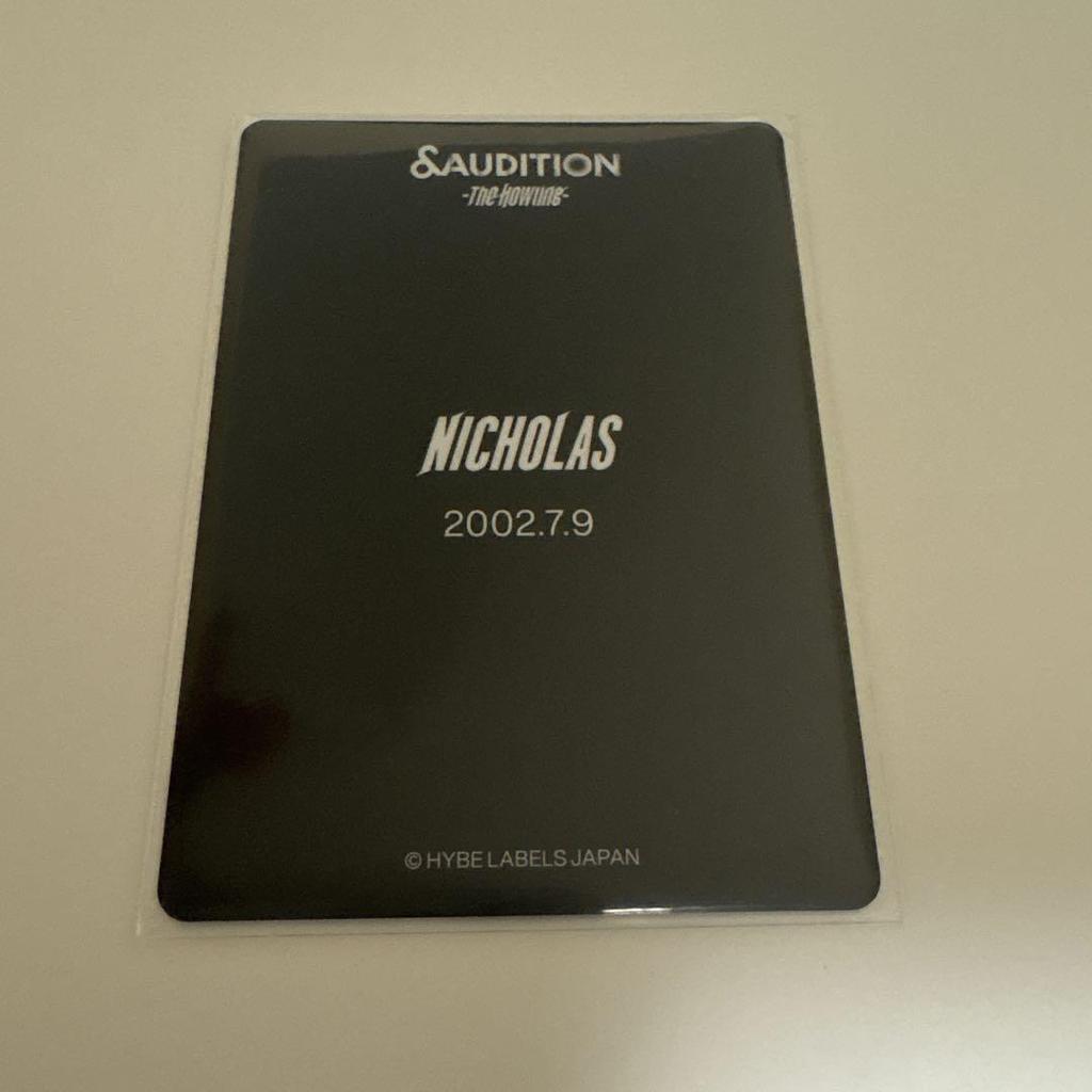 [USED] &TEAM andTEAM Nicholas Audition Trading Card &audition