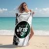 Proof Beach Towel with New York Jets Logo Pattern - Soft,absorbent,quick-drying,machine Washable - Perfect for Swimming,camping,bathing