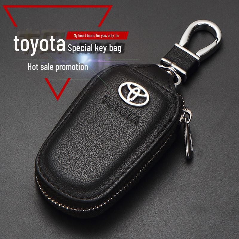 Universal Genuine Leather Car Key Bag for Men & Women—Personalized Remote Cover for Volkswagen, Toyota, Hyundai & Honda