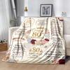 Celebrating 80 Years Of Excellence Flannel Blanket-Soft and Suitable for Sofas,Beds,Offices,Travel,All Seasons,Great Gift for Holidays and Birthdays.