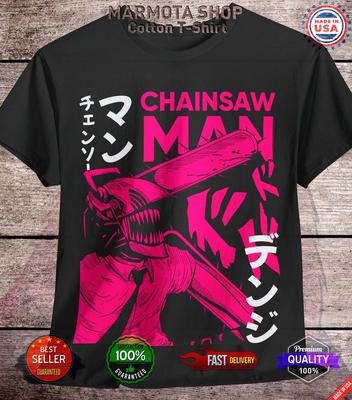 Denji Chainsaw Man Maglietta Anime Maglietta Pochita Horror Manga Otaku Makima CSM