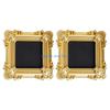 B0KB Antique Gold Small Hanging Picture Frame Resin Craft Photo Frame For Wall Display Old Fashioned Photo Gallery Art Decors