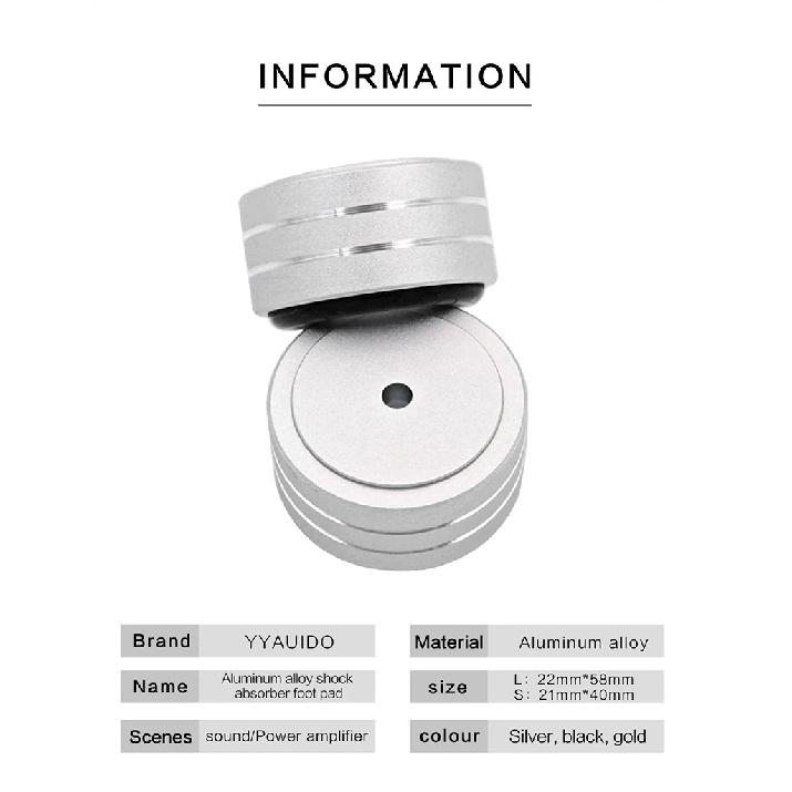 Speakers Spike Pads With Non-Slip Rubber Rings Applicable to Speakers, Subwoofers, Home Theater, Turntable DAC Feet Pad