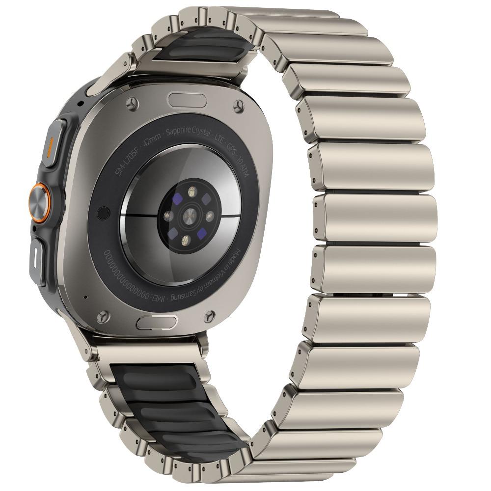 Titanium Rubber Strap for Samsung Galaxy Watch Ultra 2025 47mm Luxury Metal Band Correa For samsung GALAXY ULTRA 7 47MM Bracelet
