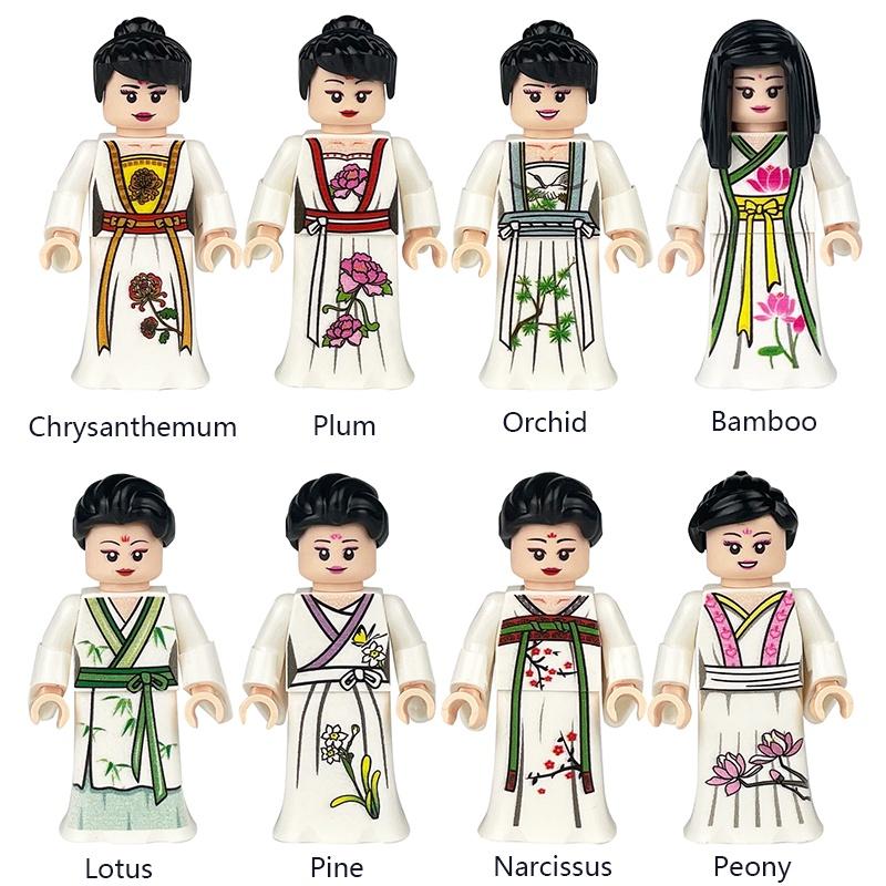 

8pcs Hanfu Cloth Building Blocks Learn Chinese Tradition While Playing
