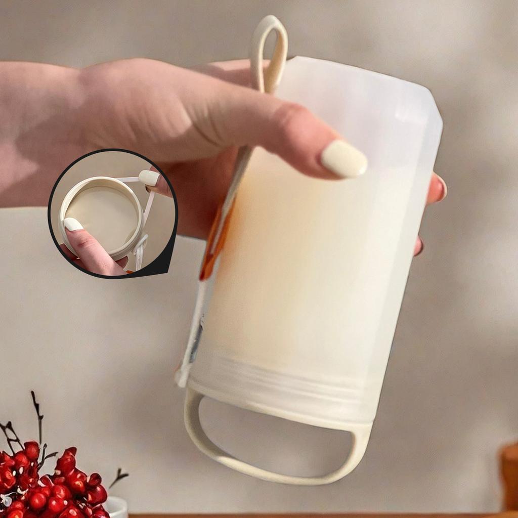 WORTHBUY Portable Plastic Water Bottle With Handle Leak-proof Heat-resistant Tumbler Travel Sport Drinking Cup For Kids Students