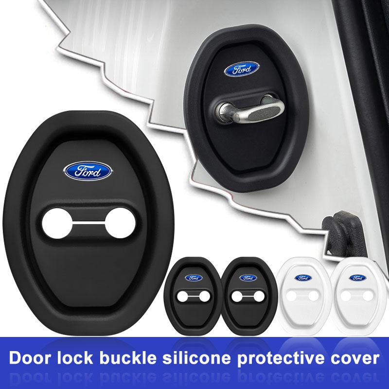 TQ011Car Door Lock Protect Cover Silica Gel Case Accessories For Ford Focus Mondeo Kuga Fiesta MK7 Escort Explorer Edge 2 4 MK2