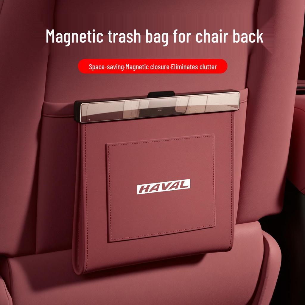 Borsa magnetica in pelle per rifiuti e contenitore per sedile posteriore dell'auto Haval H6 Big Dog