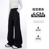Gray velvet thickened overalls women's autumn and winter new high-waisted and thin small design casual sports pants