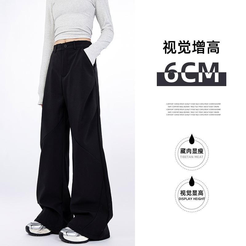 Gray velvet thickened overalls women's autumn and winter new high-waisted and thin small design casual sports pants