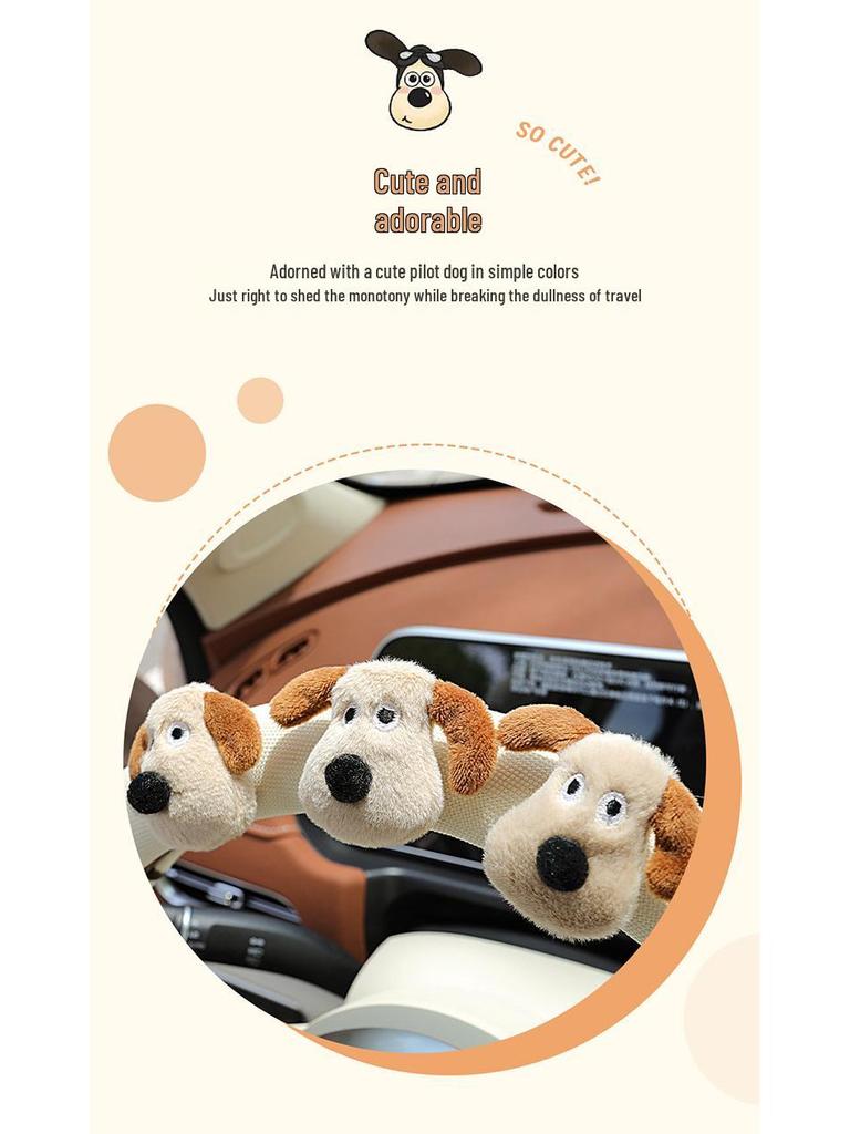 2024 Cartoon Dog Steering Wheel Cover