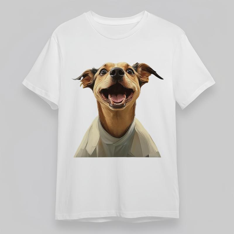 

Women s Plus Size Trend Comfortable Classic T-Shirt Dog With Clothes Graphic Tee S