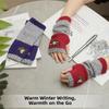 Warm Half Finger Gloves Embroidered Bird Fingerless Gloves Fashion Knit Mittens  for Men Women