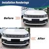 For Volkswagen Tiguan MK2 Rline 2017 2018 2019 2020 Automobile Front Bumper Splitter Lip Spoiler Decoration Modification Kit