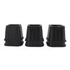 6pcs Furniture Riser Black Rubber 4in Squared Sofa Bed Chair Desk Riser for Living Room