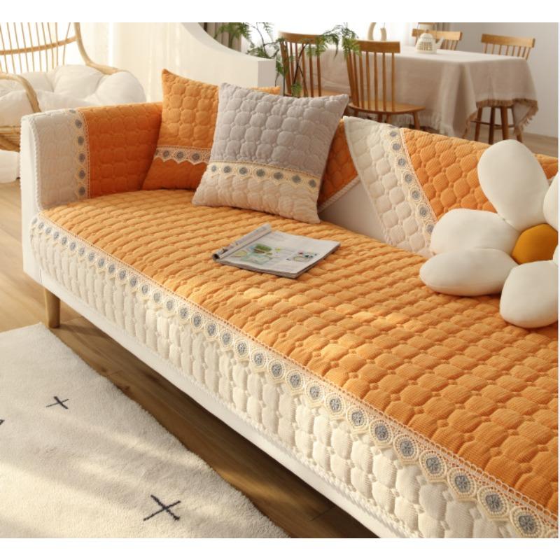 

Подушка для дивана, универсальная скандинавская простая нескользящая подушка для сиденья на четыре сезона, современный зимний кожаный чехол для дивана, тканевый чехол 70*70