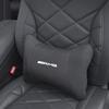 IXEA6 Car Seat Leather Headrest Lumbar Support Cushion Tire Valve Cap For Mercedes Benz AMG E S C A B Class GLE GLS CLA CLE GLC CLS