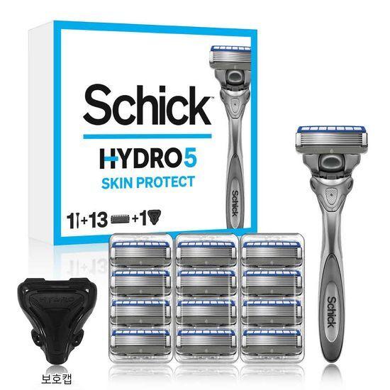 Schick Hydro 5 Skin Protector Razor 1+13 Blades+1 Protective Cap