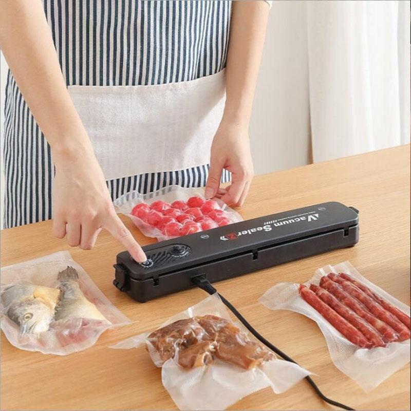 2pcs Mini Automatic Vacuum Sealer for Food Home Use Portable Plastic Sealing Machine Kitchen Food Preservation Vacuum Packaging Machine
