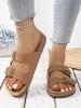 Fashion 2025Classic Cork Sandals For Women Men Fashion Soft Thick Sole Cork Slippers Summer Beach Sandals Home Open Toe Flat Sandals