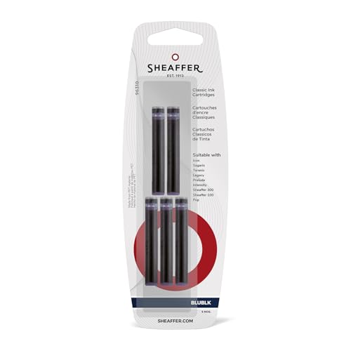 Fountain Pen Ink Cartridges by SHEAFFER, Blue Black (96310)