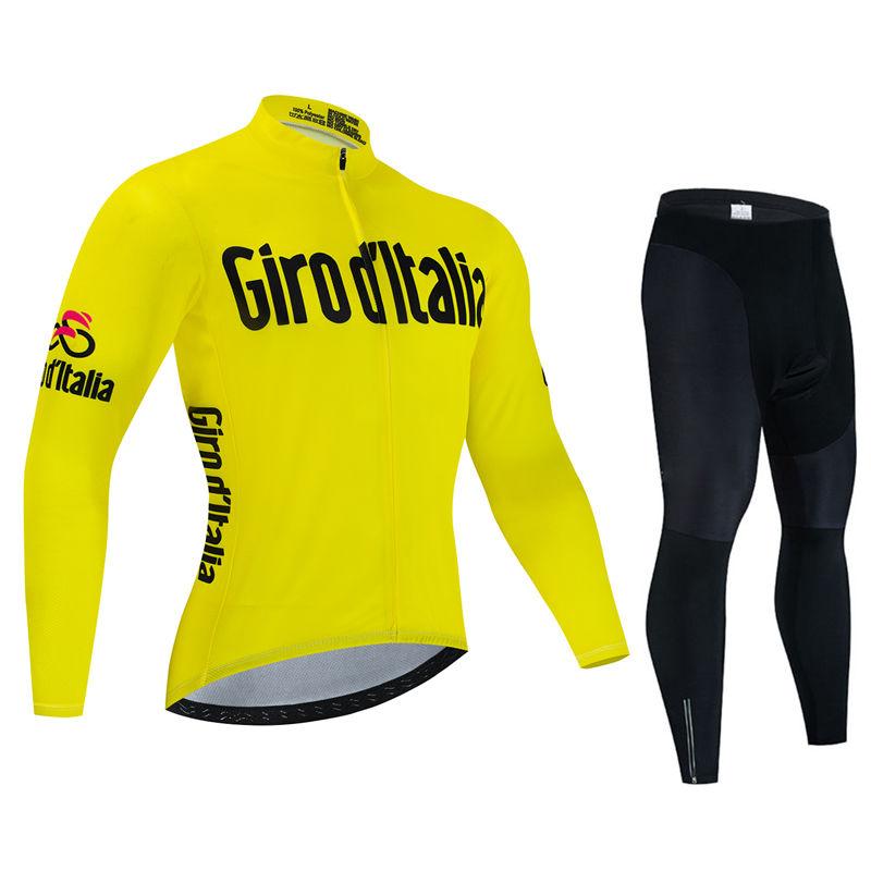2026 Italia Pro Team Prodyšný Dlouhý Rukáv Pánský Cyklistický Dres Sada Oblečení na Horský Kolo Podzimní Cyklistické Oblečení Maillot Ropa Ciclismo