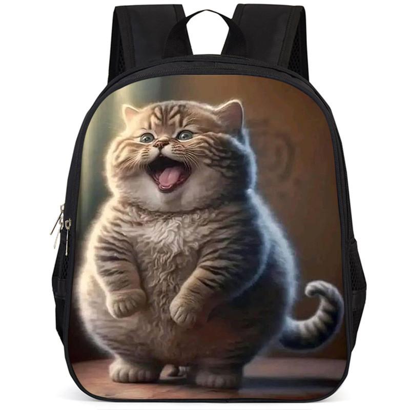 Adorable Cat 15-inch Large Capacity School Backpack Lightweight Oxford Fabric