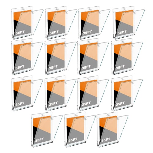 

[15-Piece Set] Magnetic Card Loader, Magnetic Holder for Trading Cards, UV Protection, 35-Point Card Case, Card Protection, Storage, Protective Case f