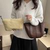 Women's New High-capacity Crossbody Bucket Bag Versatile and Simple Single Shoulder Basket Small Purse and Handbag KTB
