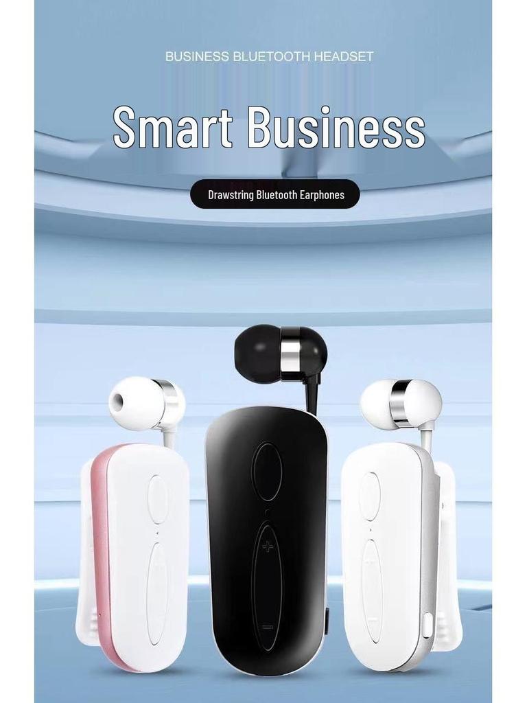 Model K36 Bluetooth Business Sports Headset with Retractable Cord and Call Vibration Alerts