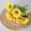 Single Sunflowers Bouquet Artificial Flower For Wedding And Decoration Home