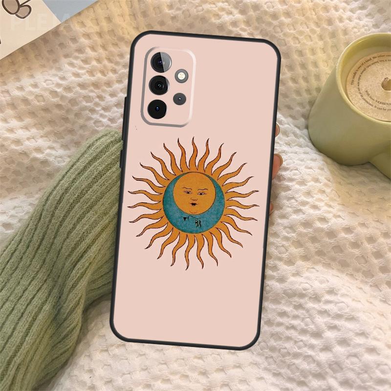 Sun Moon Phone Case For Samsung Galaxy A34 A54 A14 A13 A12 A32 A52 A22 A72 A31 A51 A71 A52S A53 Cover