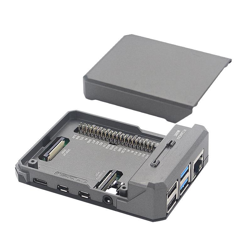 Raspberry Pi 4B Aluminum Alloy Magnetic Slider Case