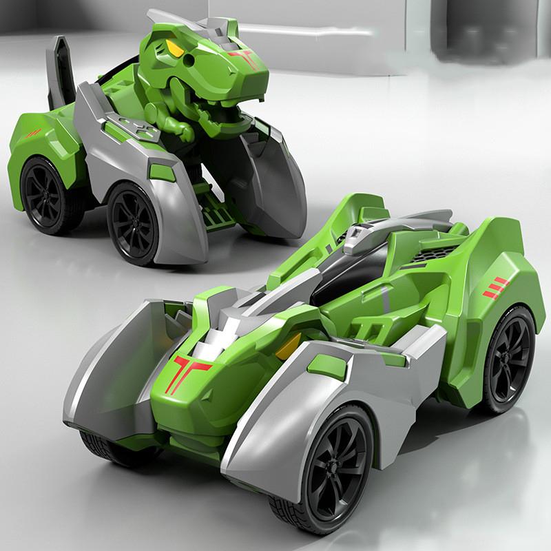 

2 In 1 Transforming Dinosaur Car Deformation Toys Inertial Sliding Dino Automatic Transform Figures Robot Diecasts Toy Boys Gift