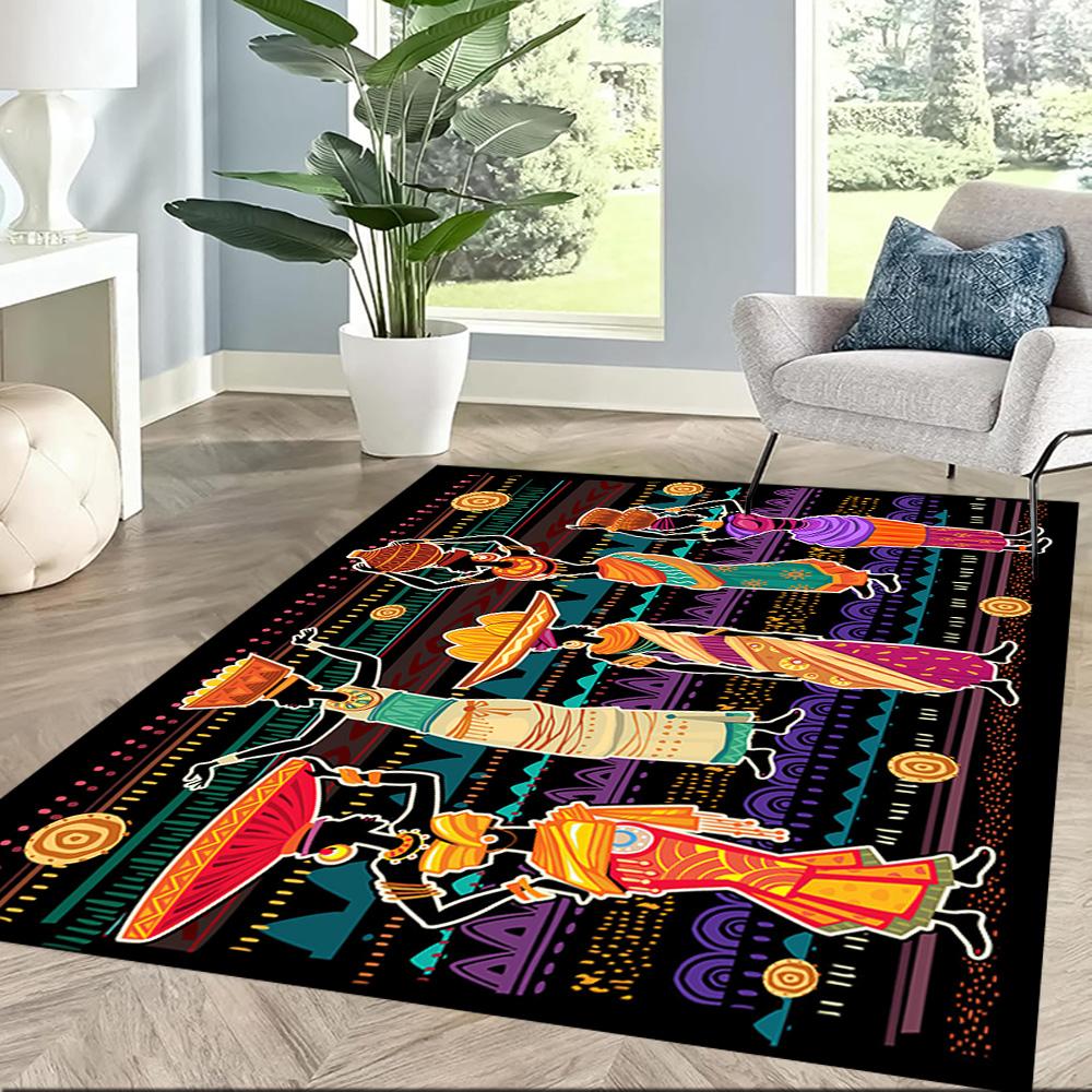 African Style Area Rug Perfect for Entryway Study room Game Room Hallway Anti-slip Rug Office home decor Perfect Gift for Valentine's Wedding Birthday