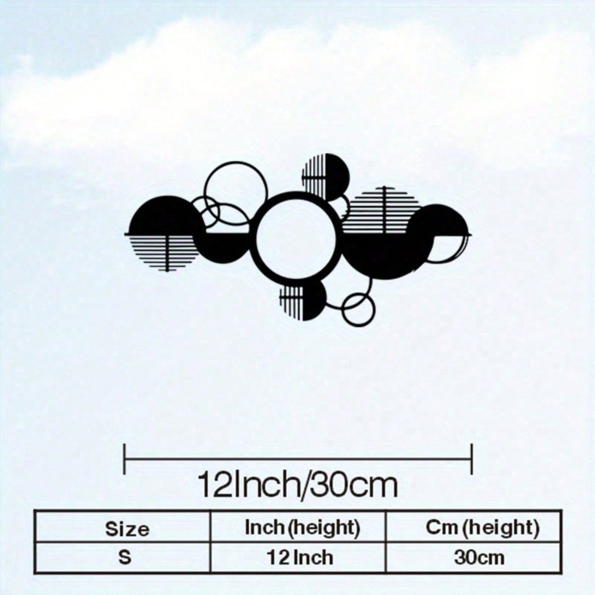 

Abstract Round Metal Wall Art Modern Geometric Black White Iron Design Rustproof Luxury Living Room Office Decor Christmas Gift Year Round Artwork TY8585-01