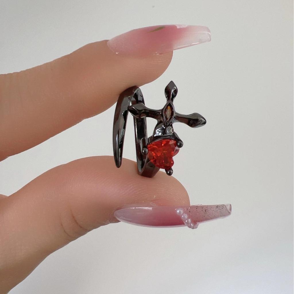 Dark Zircon Spider Ring - Niche Retro Design, Cool Trendy Jewelry for Women