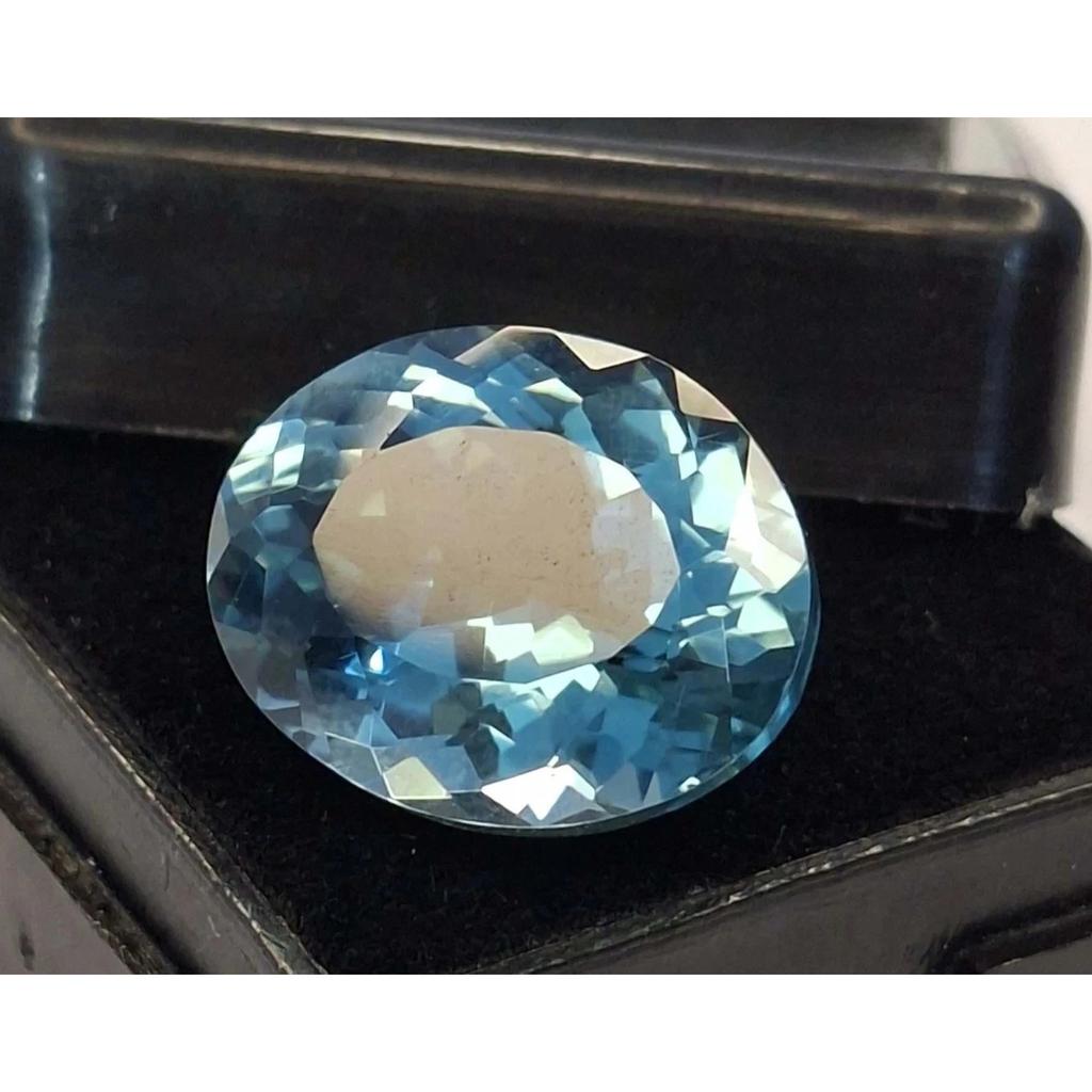 Stunning Bluish Green Tourmaline Natural Oval Cut 9-11 Ct Certified Gemstone