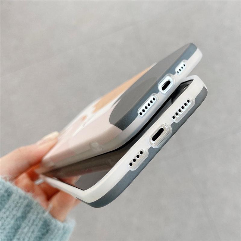 Art Abstract Geometry Ins Style Phone Case For Iphone 12 13 11 Pro Max Xr Xs Max X 7 8 Plus Se 2 12pro 11 14 Pro Graffiti Cover